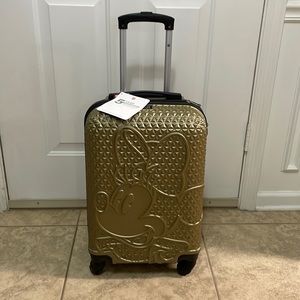 Textured Minnie Mouse 21 Inch Hard Sided Rolling Luggage